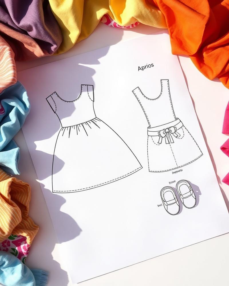 Vestido, avental e sapatinhos