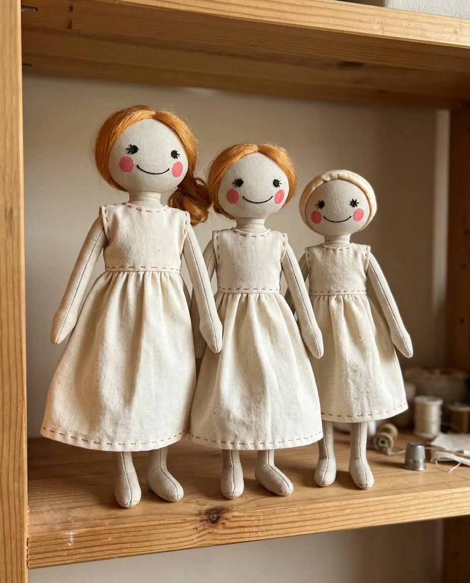 Muñecas pequeña, mediana y grande
